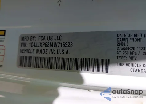 2021 Jeep Wrangler 4Xe Unlimited High Altitude 4X4 из США, поврежденный, VIN 1C4JJXP68MW716328